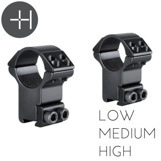 Hawke Match 1" Tube Dovetail Mounts - 2 Piece