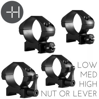 Hawke Precision Steel Ring Mounts 30mm Tube - Weaver / Picatinny