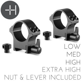 Hawke Professional Steel Ring Mounts 30mm Tube - Weaver / Picatinny