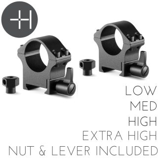 Hawke Professional Steel Ring Mounts 1" Tube - Weaver / Picatinny
