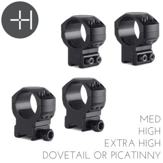 Hawke Triple Clamp Tactical Ring Mounts 30mm Tube - Dovetail or Weaver / Picatinny
