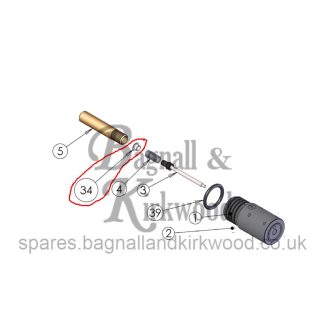 Part s365: Air Arms Exhaust Valve Spring Guide
