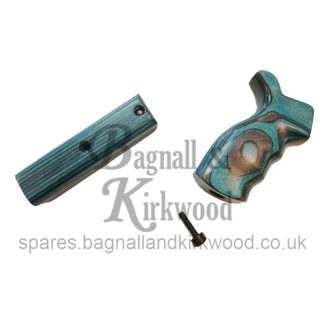 USED - Airmaks Katran Laminate Grip and Cheek Piece Set - Blue / Black